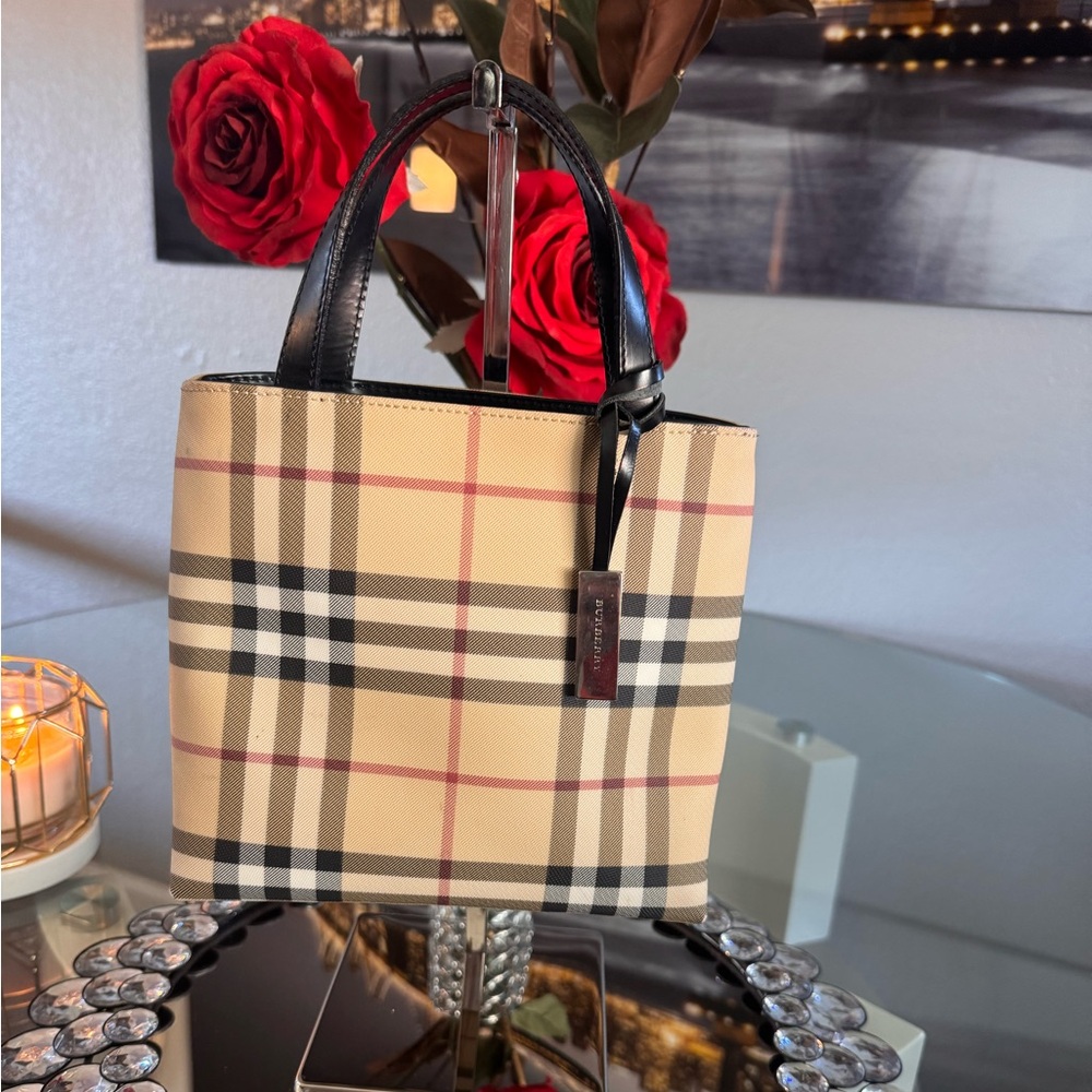 Authentic Burberry Nova Check Small Tote